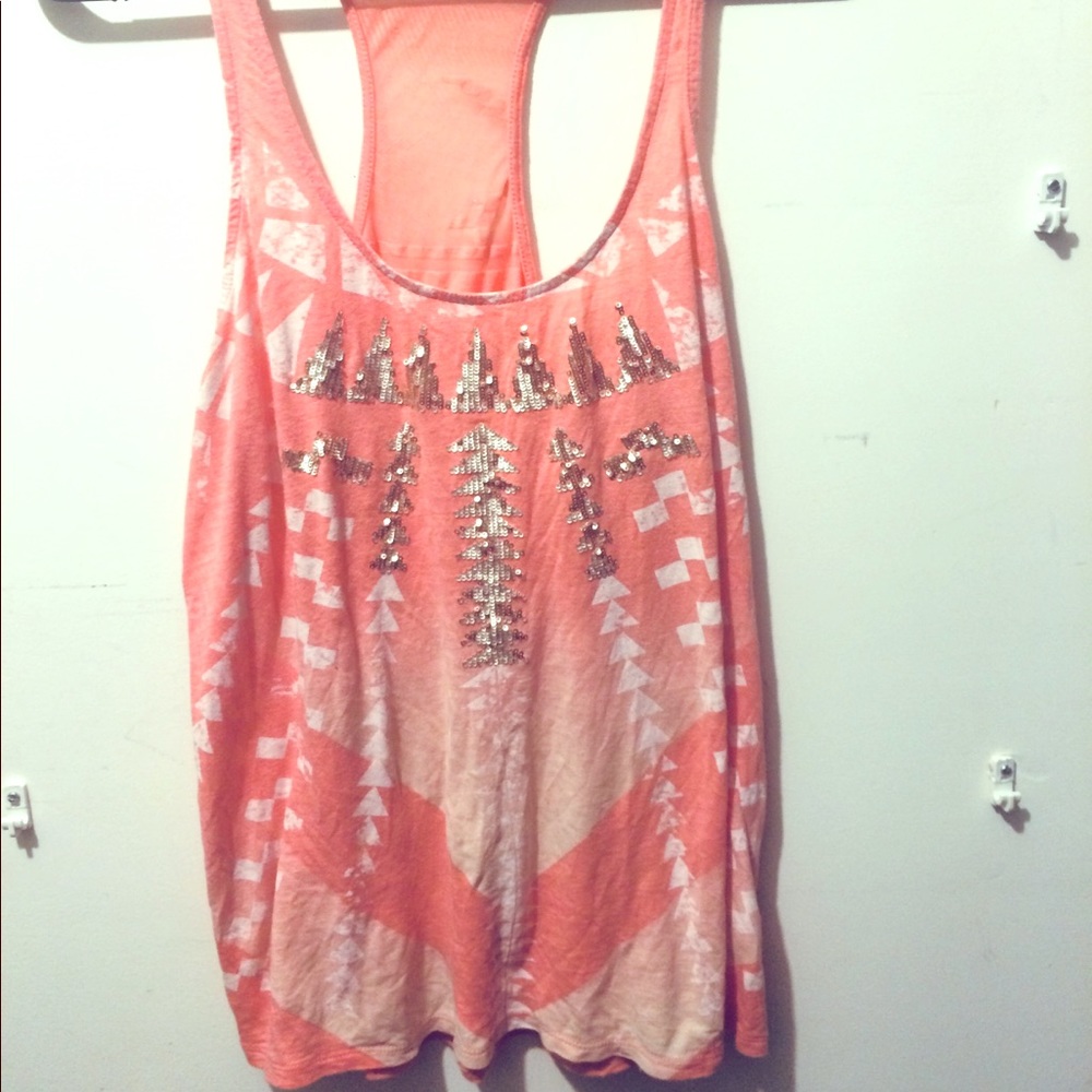 Express Aztec Print Racerback Tank